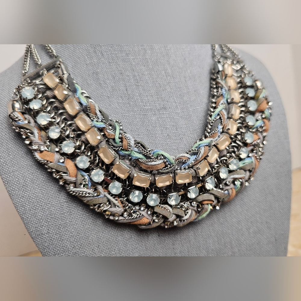 [Loft] Chunky Statement Necklace Multi Layered Pi… - image 2